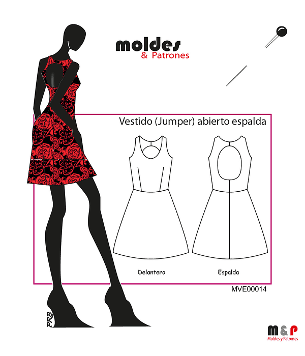 3 TALLAS S M L - Vestido Jumper Abierto en la espalda