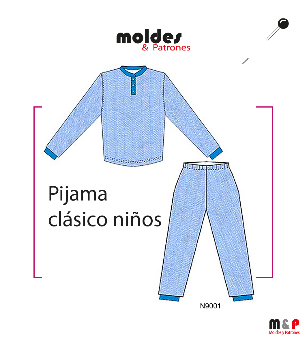 Hola salvar ancla Pijama clásico Niño | moldesypatrones