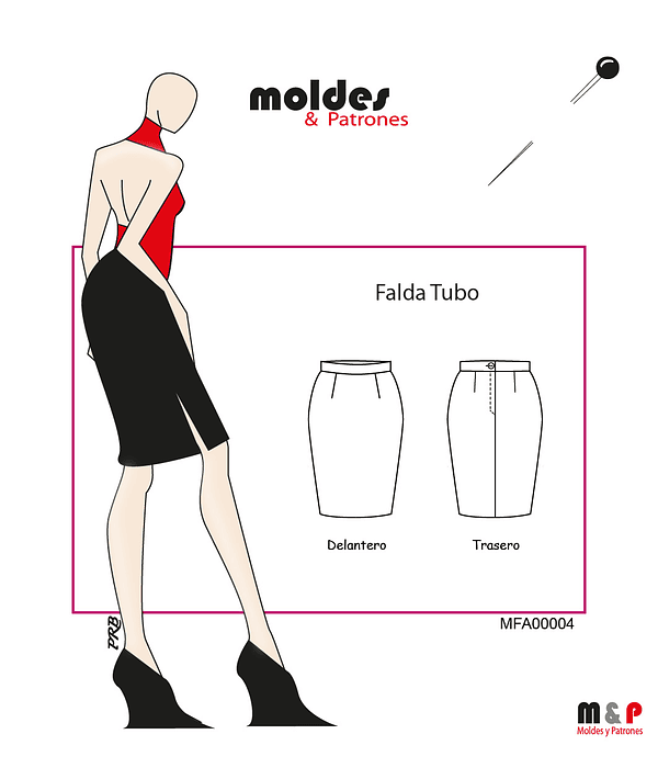 3 TALLAS S M L - Falda Tubo