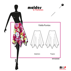 3 TALLAS S M L - Falda Puntas