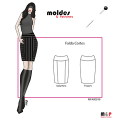 ​3 TALLAS S M L - Falda con cortes