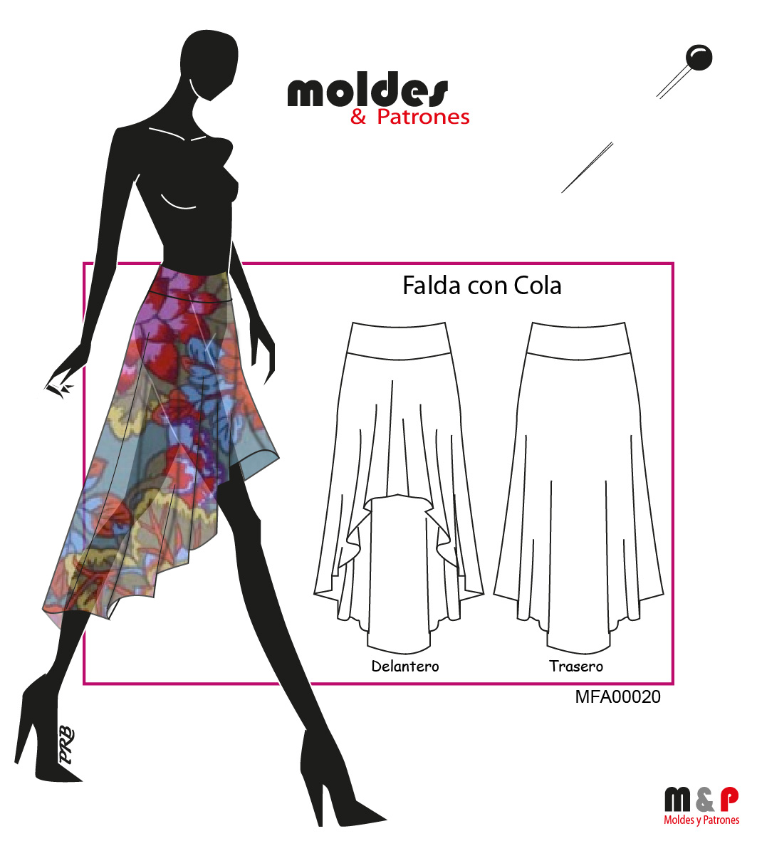 3 TALLAS S M L - Falda con cola