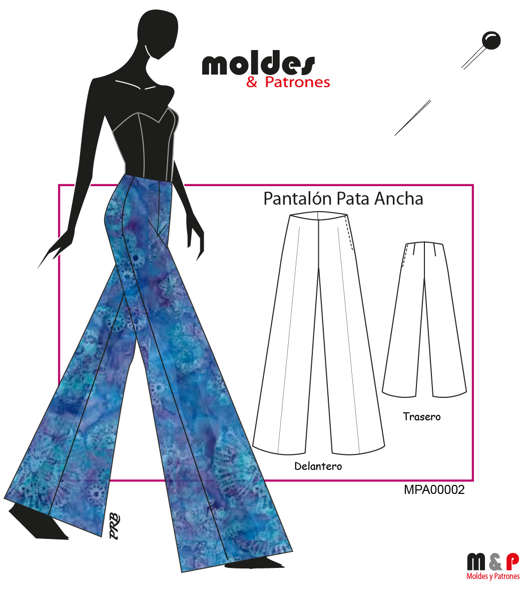 3 TALLAS S M L - Pantalón Pata Ancha