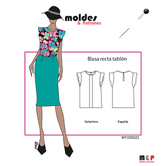 3 TALLAS S M L - Blusa recta tablón