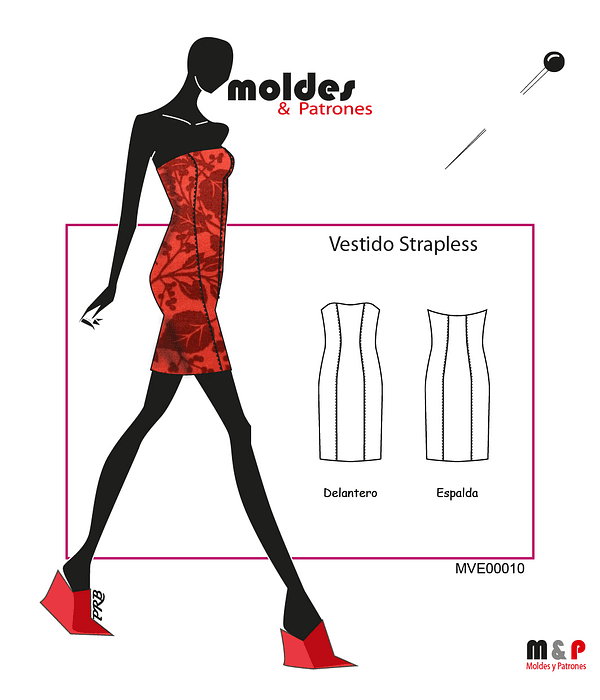 3 TALLAS S M L - Vestido Strapless