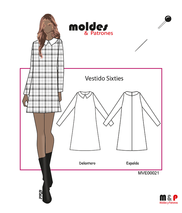 3 TALLAS S M L - Vestido Sixties