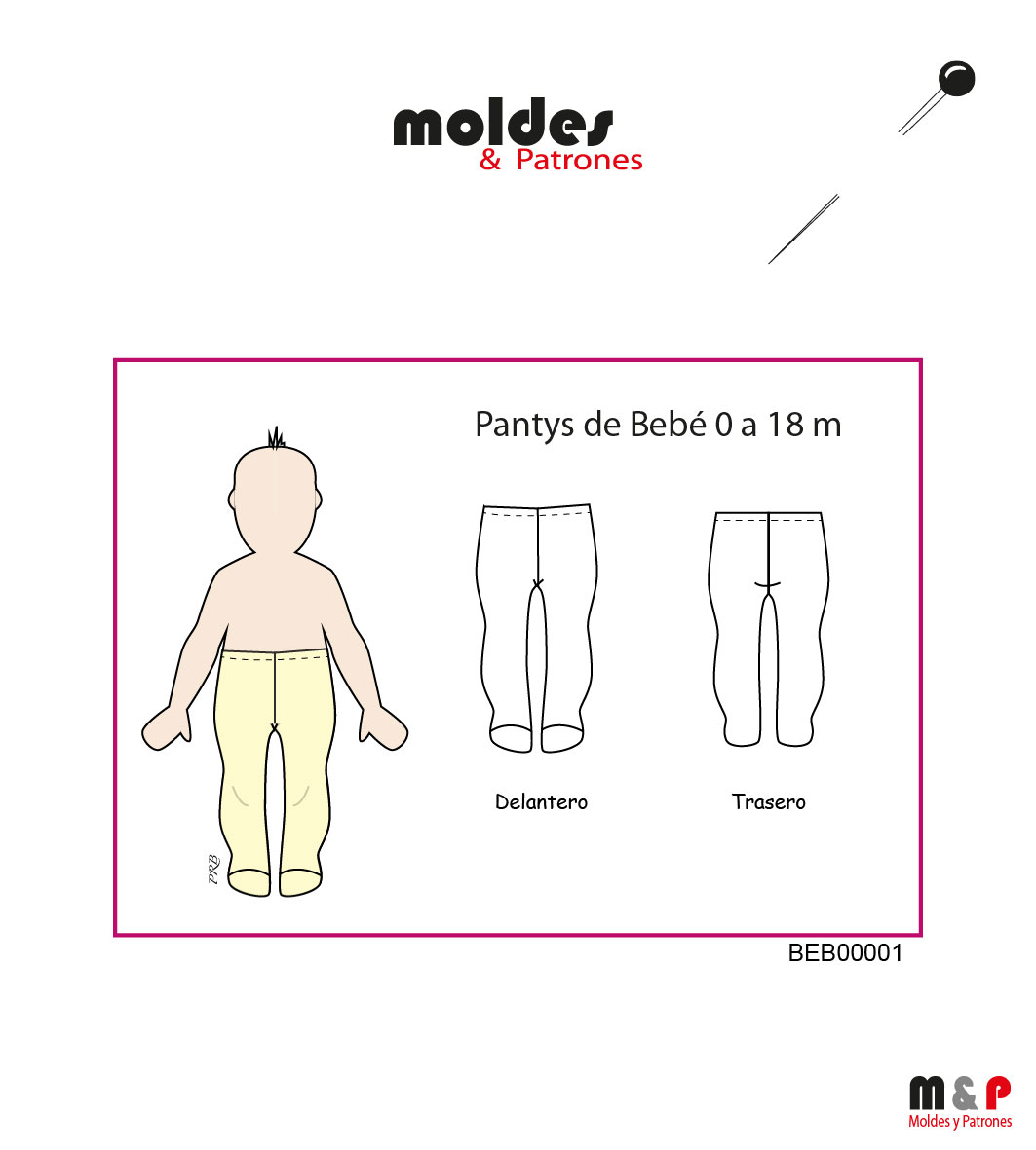 7 TALLAS de Pantys bebé - 0 hasta 18 meses | moldesypatrones