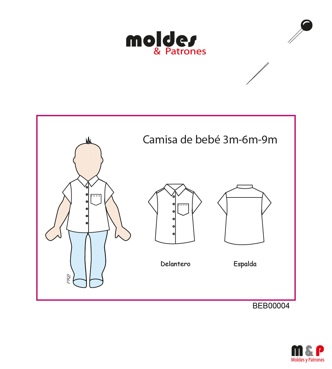 Camisa de bebé en 3 Tallas - 3M - 6M - 9M