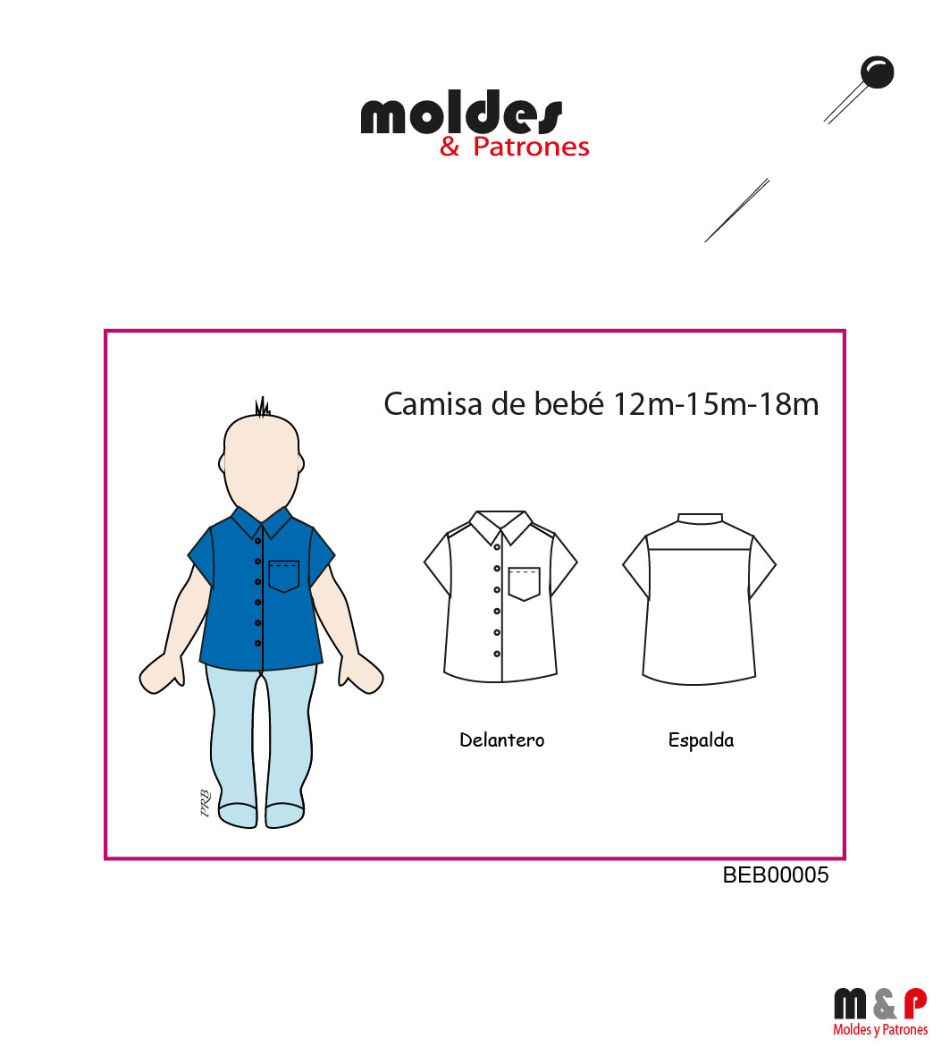 Camisa de bebé en 3 Tallas - 12M - 15M - 18M