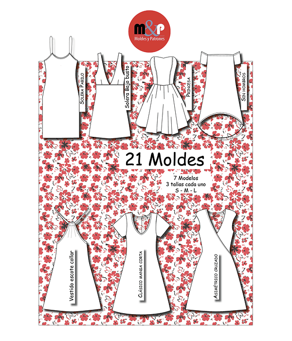 Pack de Moldes de Vestidos