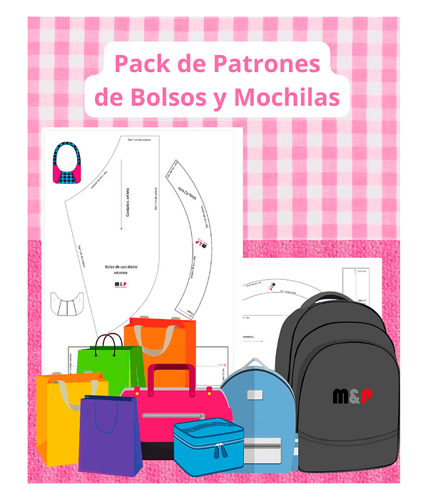 Pack de Moldes de Mochilas y Bolsos