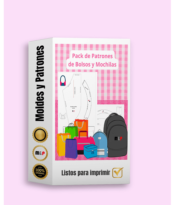 Pack de Moldes de Mochilas y Bolsos