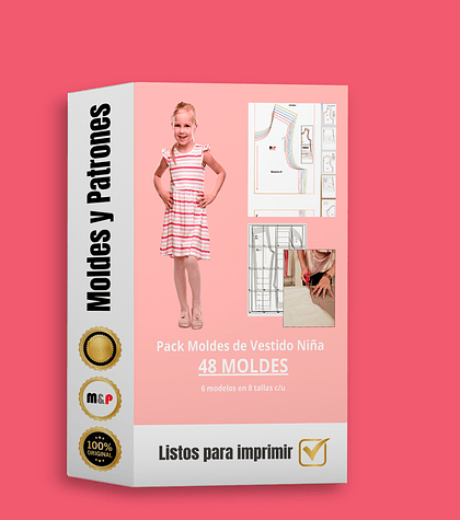 Pack de Moldes de vestidos para niñas