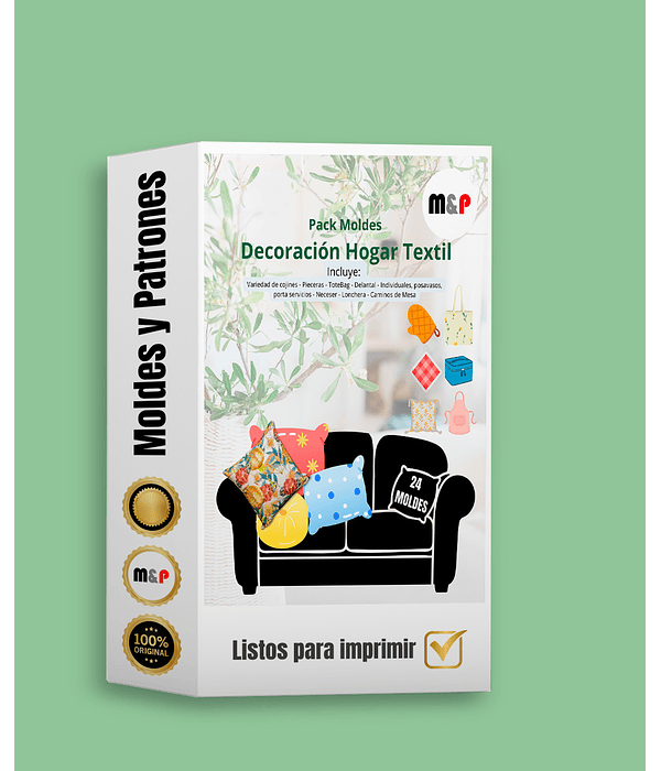 Pack de Moldes deco hogar textil