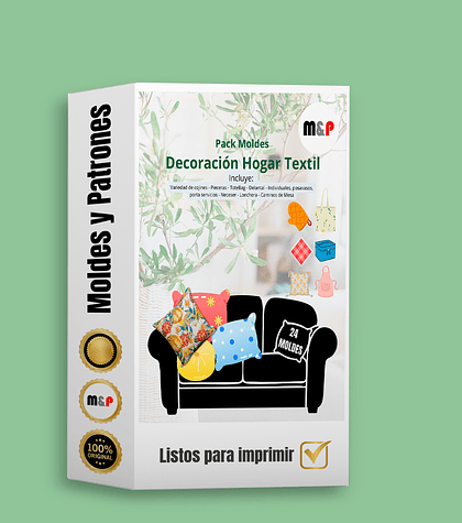 Pack de Moldes deco hogar textil