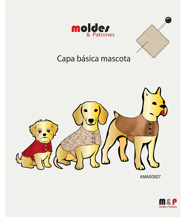3 TALLAS S M L - Capa básica de Mascotas