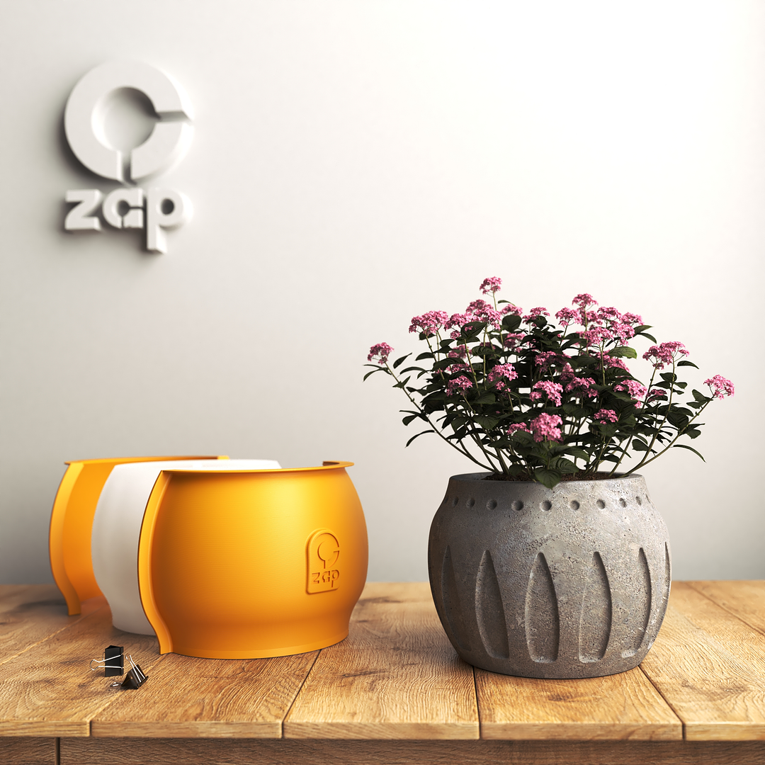 Molde de silicona para hacer maceteros texturizados 1