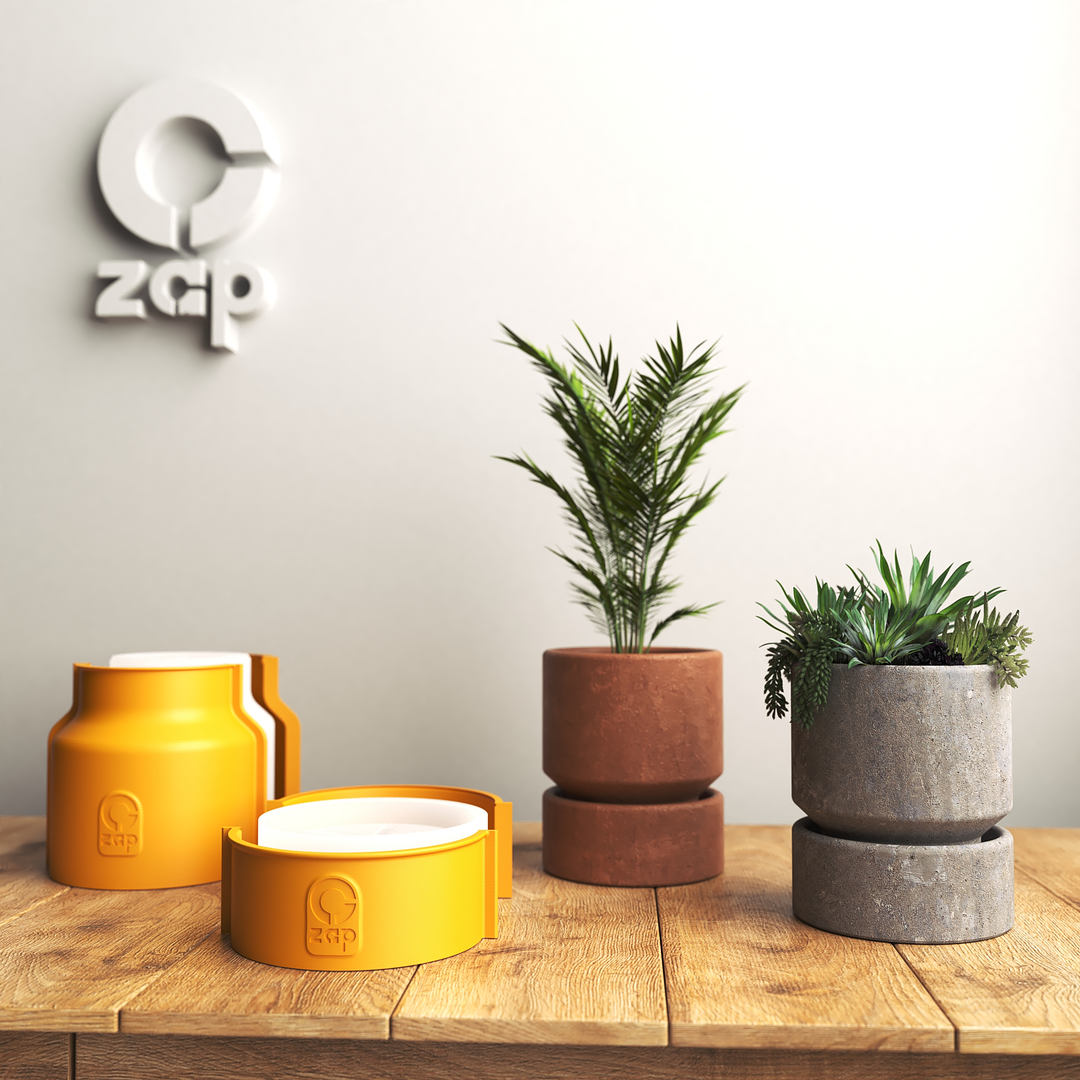 Molde de silicona para hacer macetero con plato hondo 1