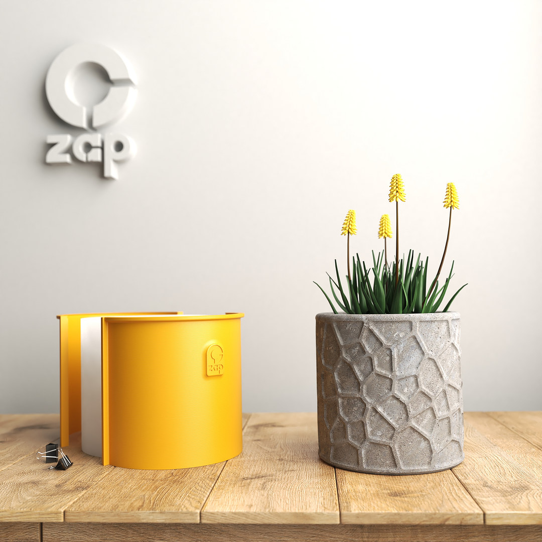 Molde de silicona para hacer macetero voronoi redondo 1