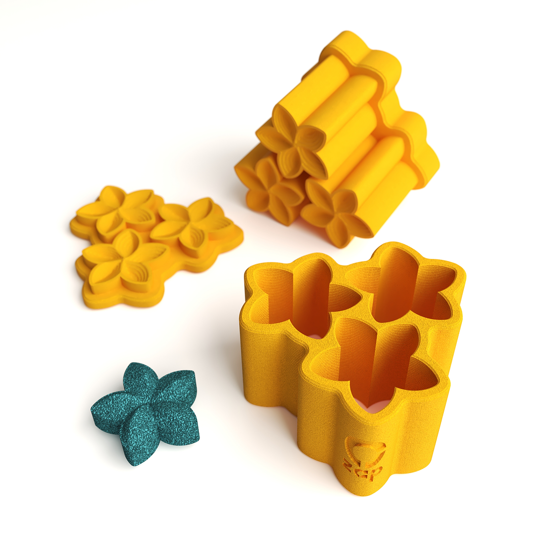 Prensa para cosmética sólida. X3 Tulipán