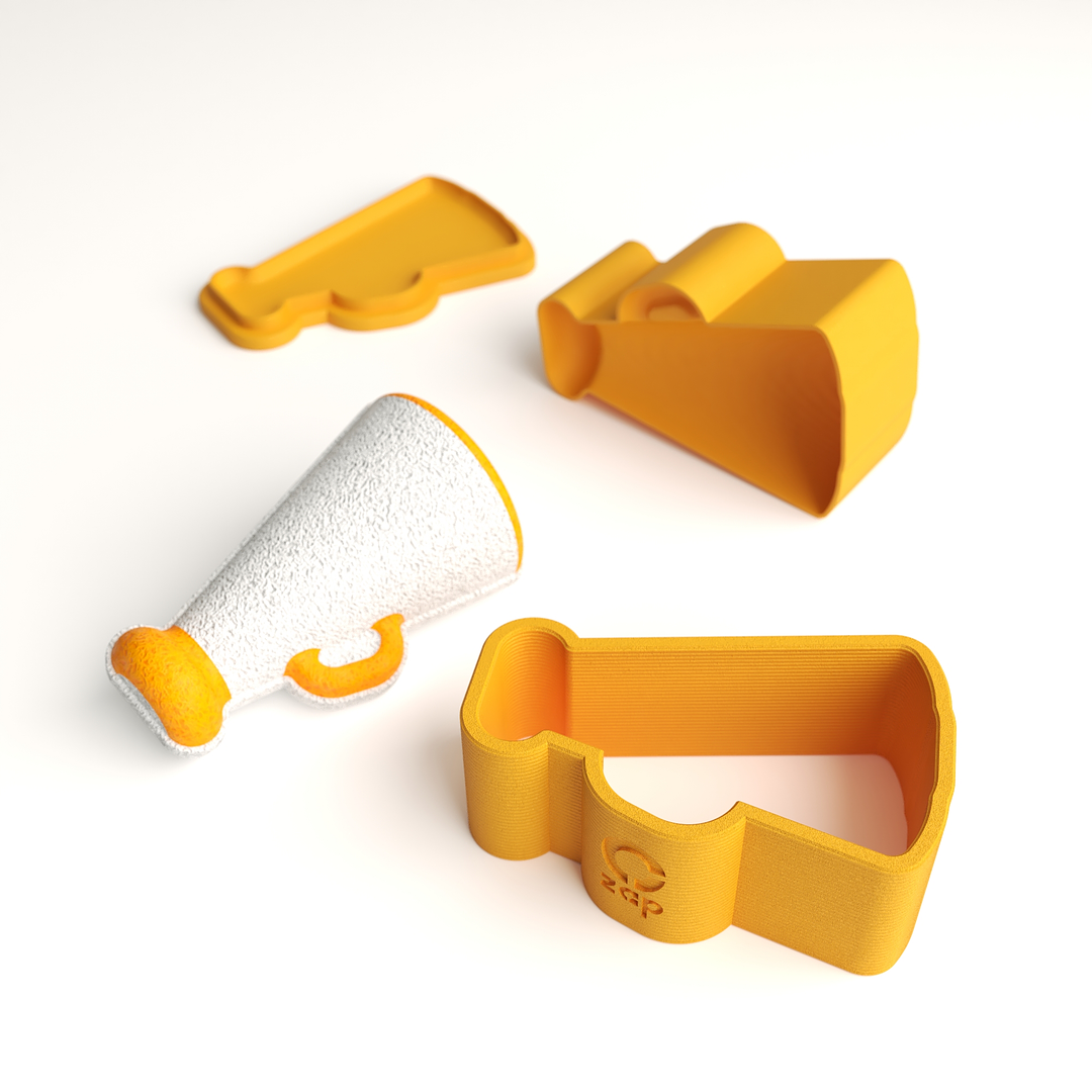 Prensa para cosmética sólida, megafono B