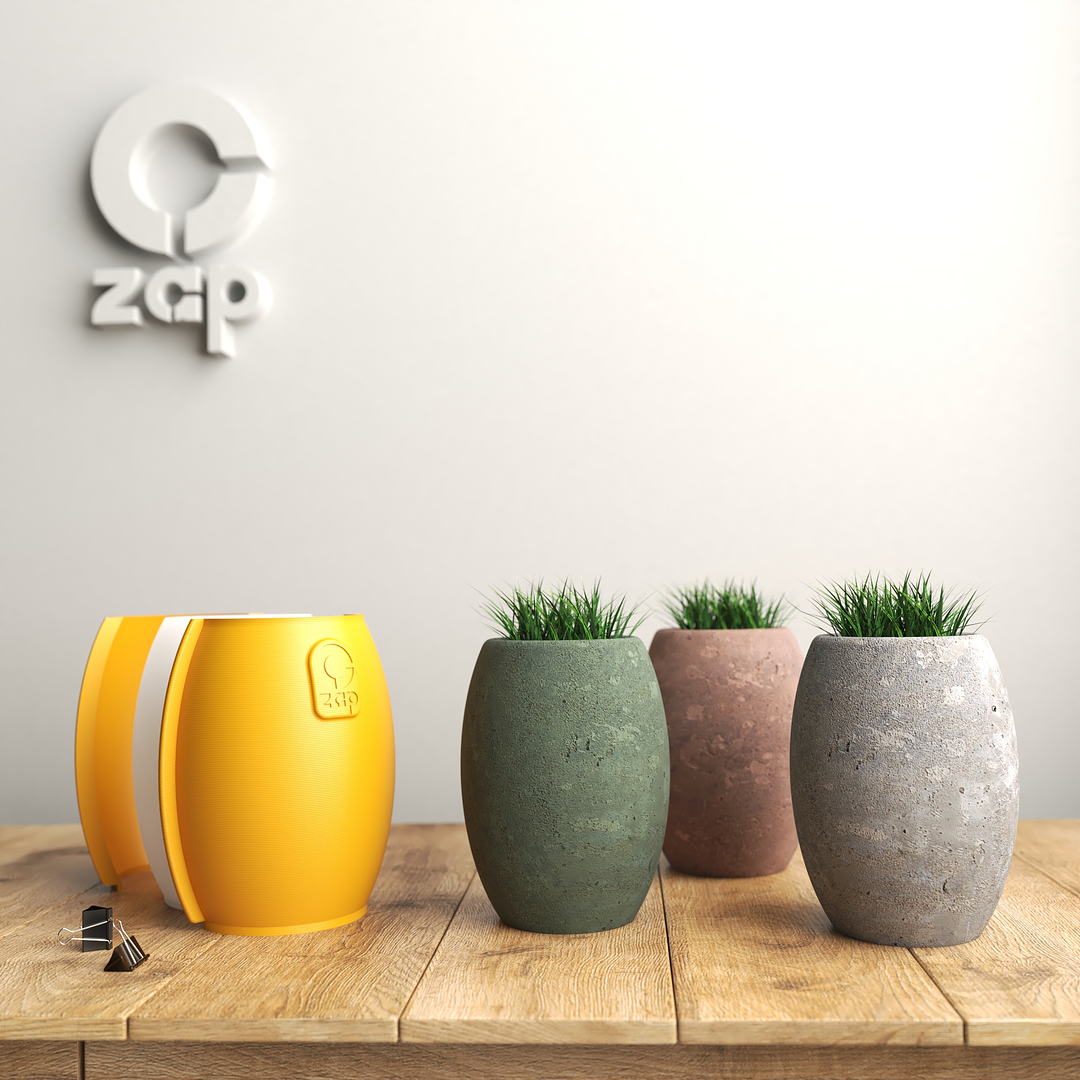 Molde de silicona con encofrado para hacer maceteros. Jarrón alto 1