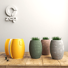 Molde de silicona con encofrado para hacer maceteros. Jarrón alto 1