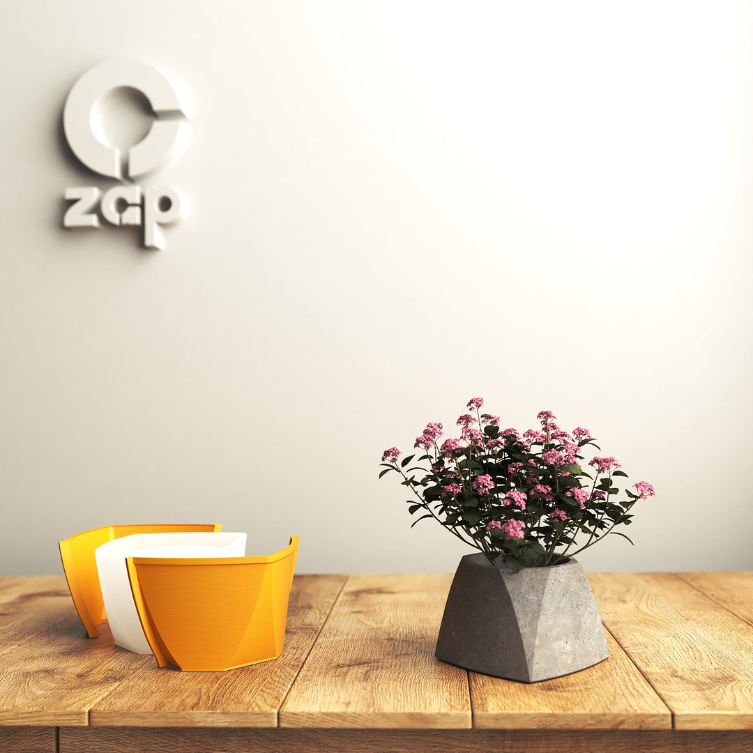 Molde de silicona con encofrado para hacer macetero.