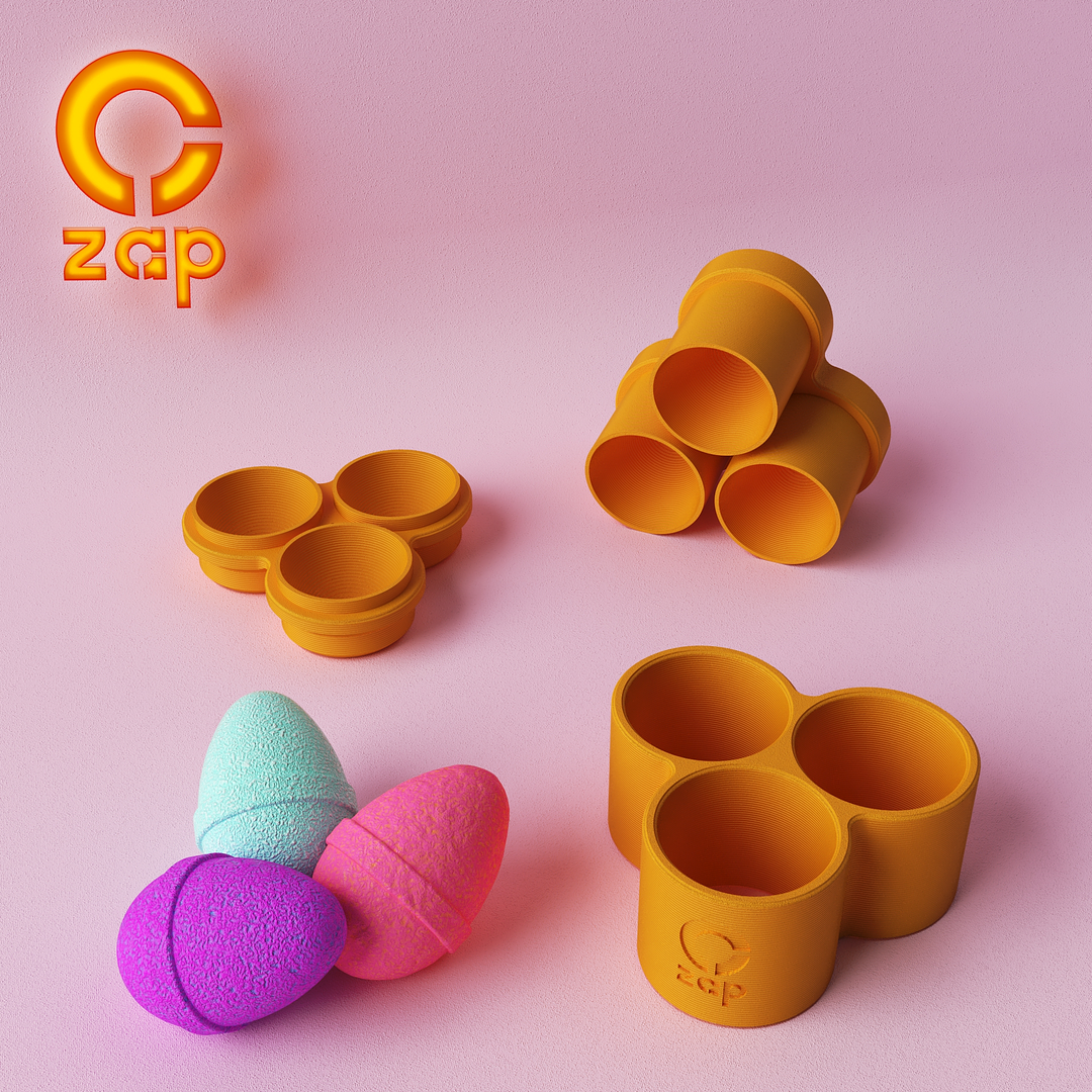 Prensa para cosmética sólida (huevo triple)