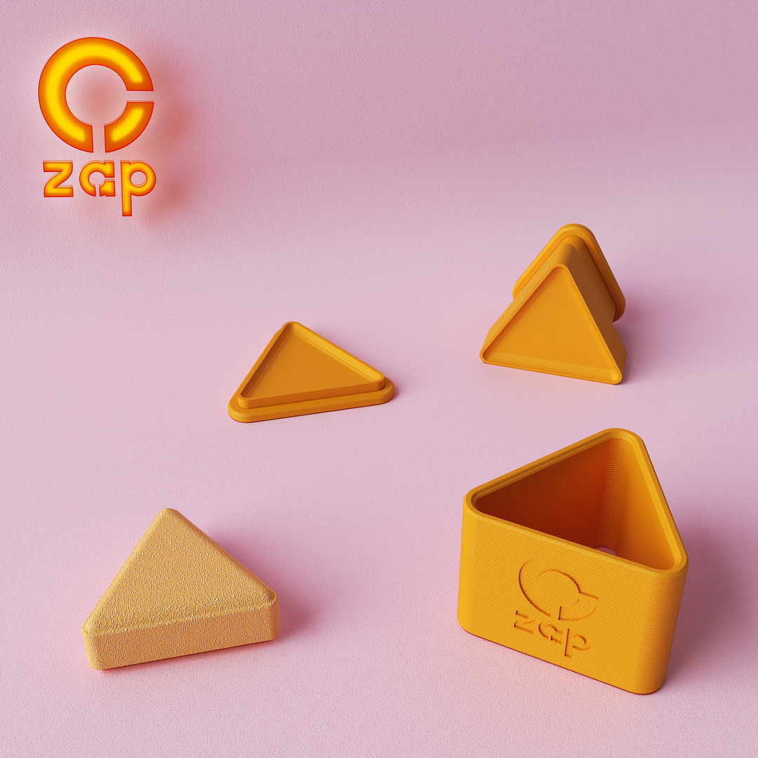 Prensa para cosmética sólida triangular