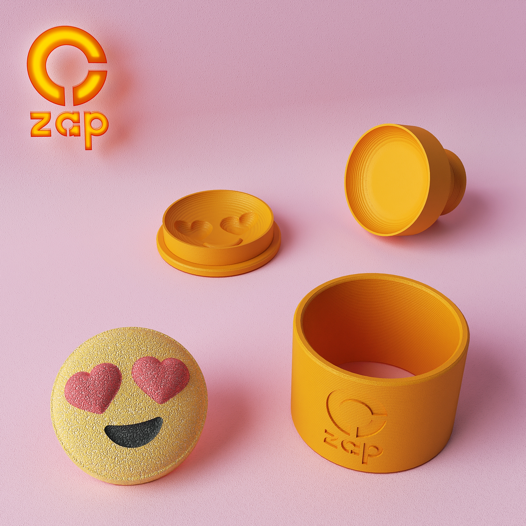 Prensa para cosmética sólida, Emoji corazones