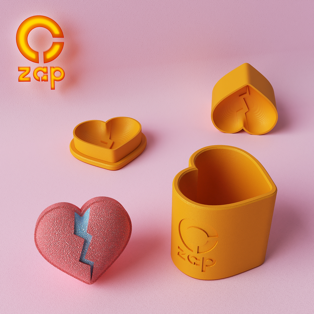 Prensa para cosmética solida, corazón roto