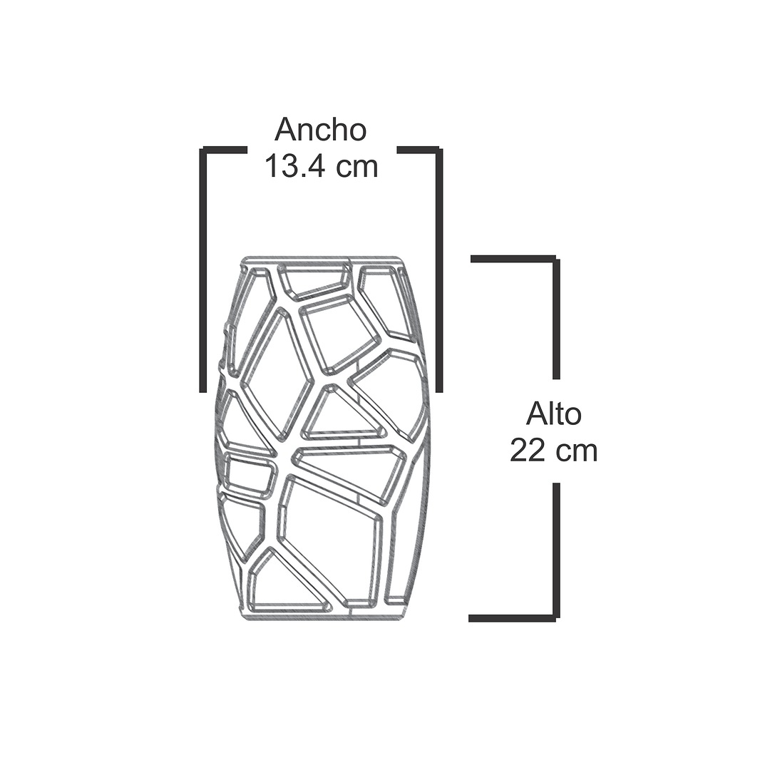 Molde de silicona para hacer jarrón alto voronoi 2