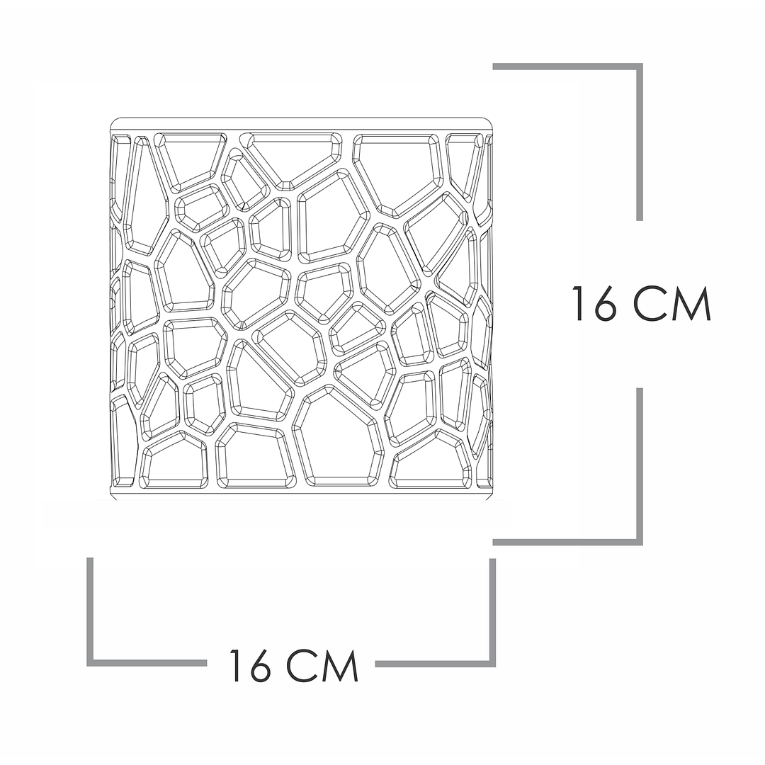 Molde de silicona para hacer macetero voronoi redondo 2