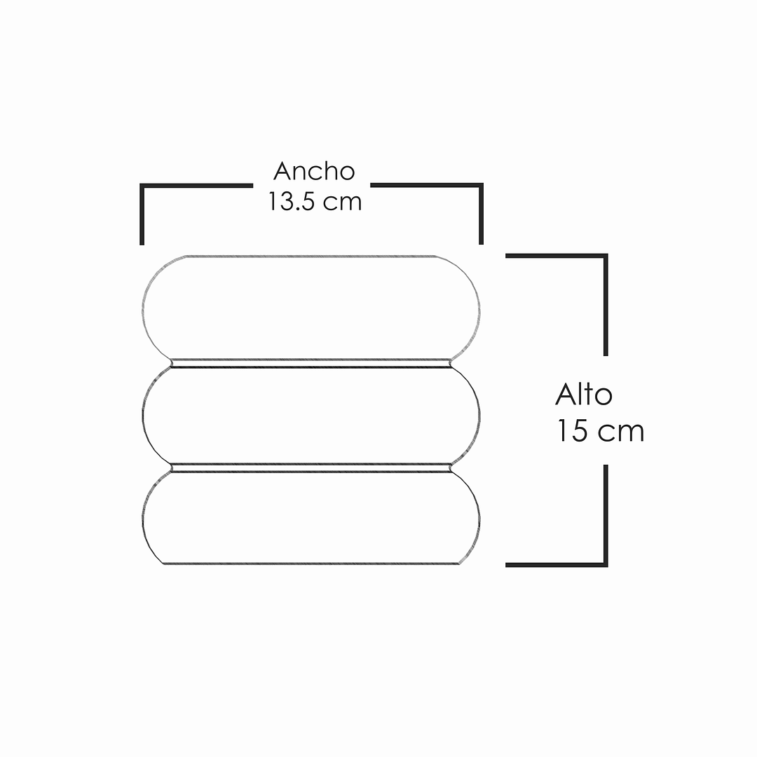 Molde de silicona con encofrado para hacer maceteros. Ondulado con textura 2