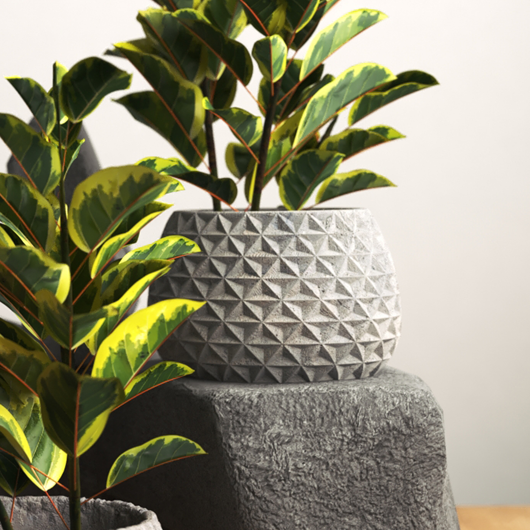 Molde de silicona con encofrado para hacer mini maceteros texturizado 3