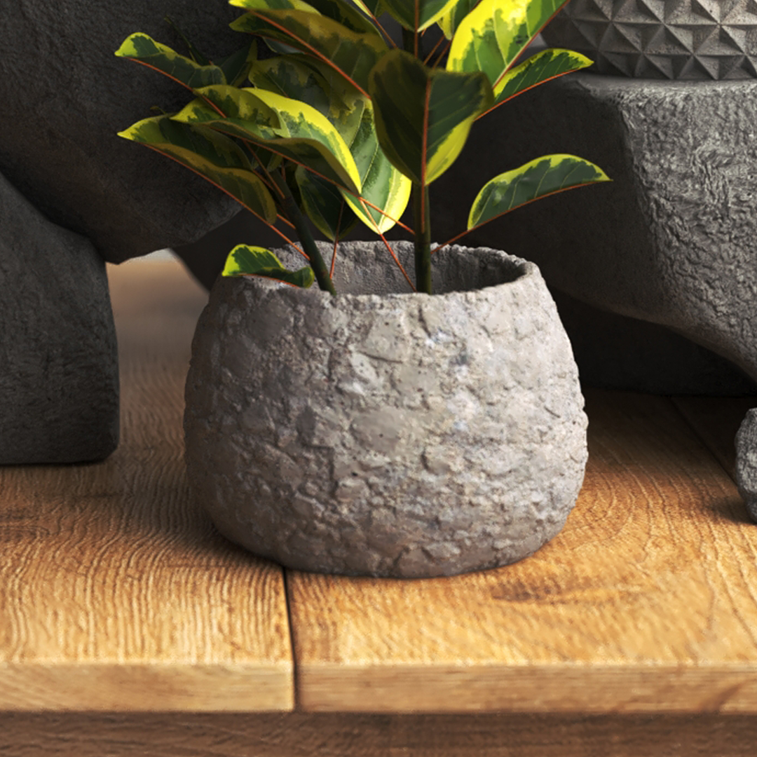 Molde de silicona con encofrado para hacer mini maceteros texturizado 4