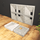 Molde de silicona para hacer baldosa de yeso o hormigón M4 1