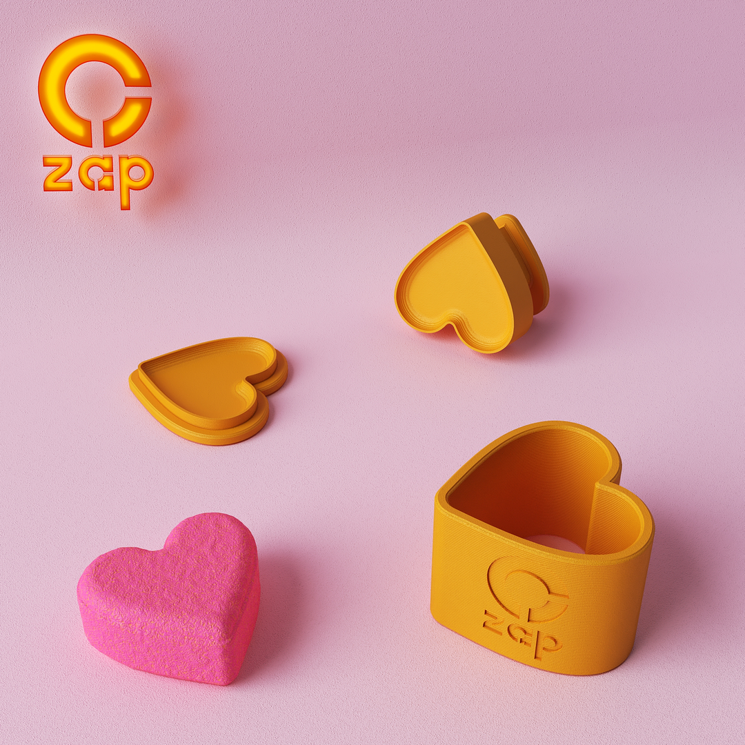 Prensa para cosmética sólida corazón plano