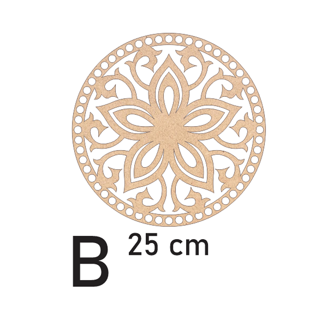 Bases para crochet y trapillo redondas con diseño 3