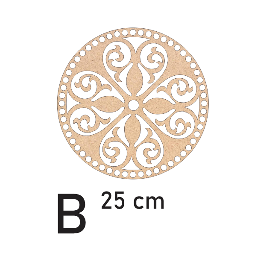 Bases para crochet y trapillo redondas con diseño 3