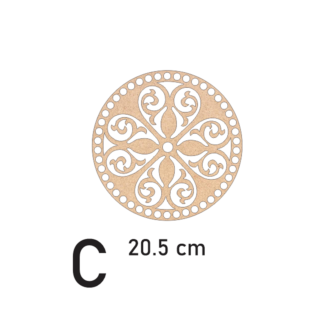 Bases para crochet y trapillo redondas con diseño 4