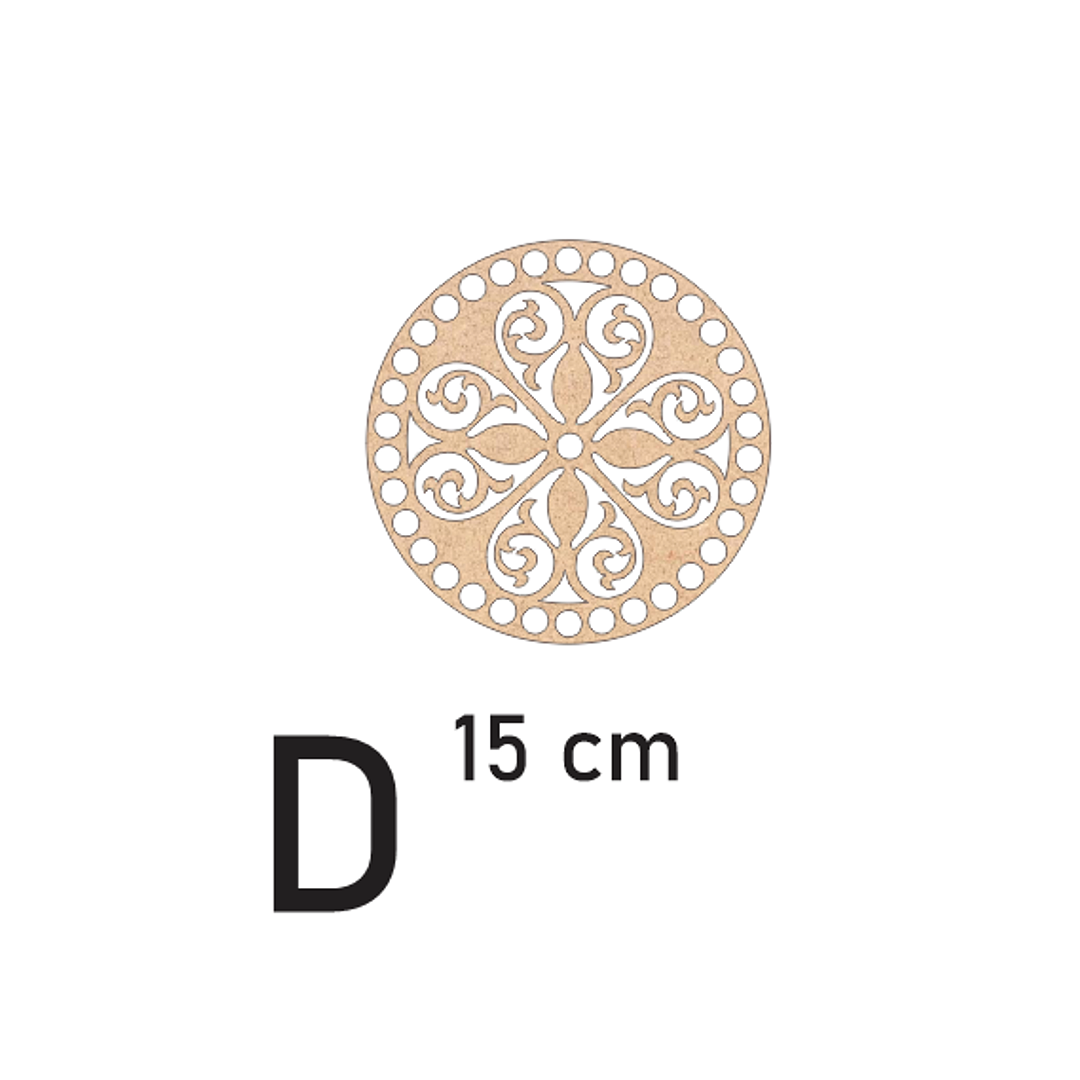 Bases para crochet y trapillo redondas con diseño 5