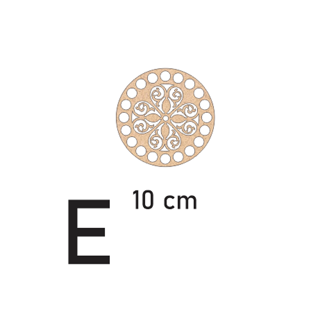 Bases para crochet y trapillo redondas con diseño 6