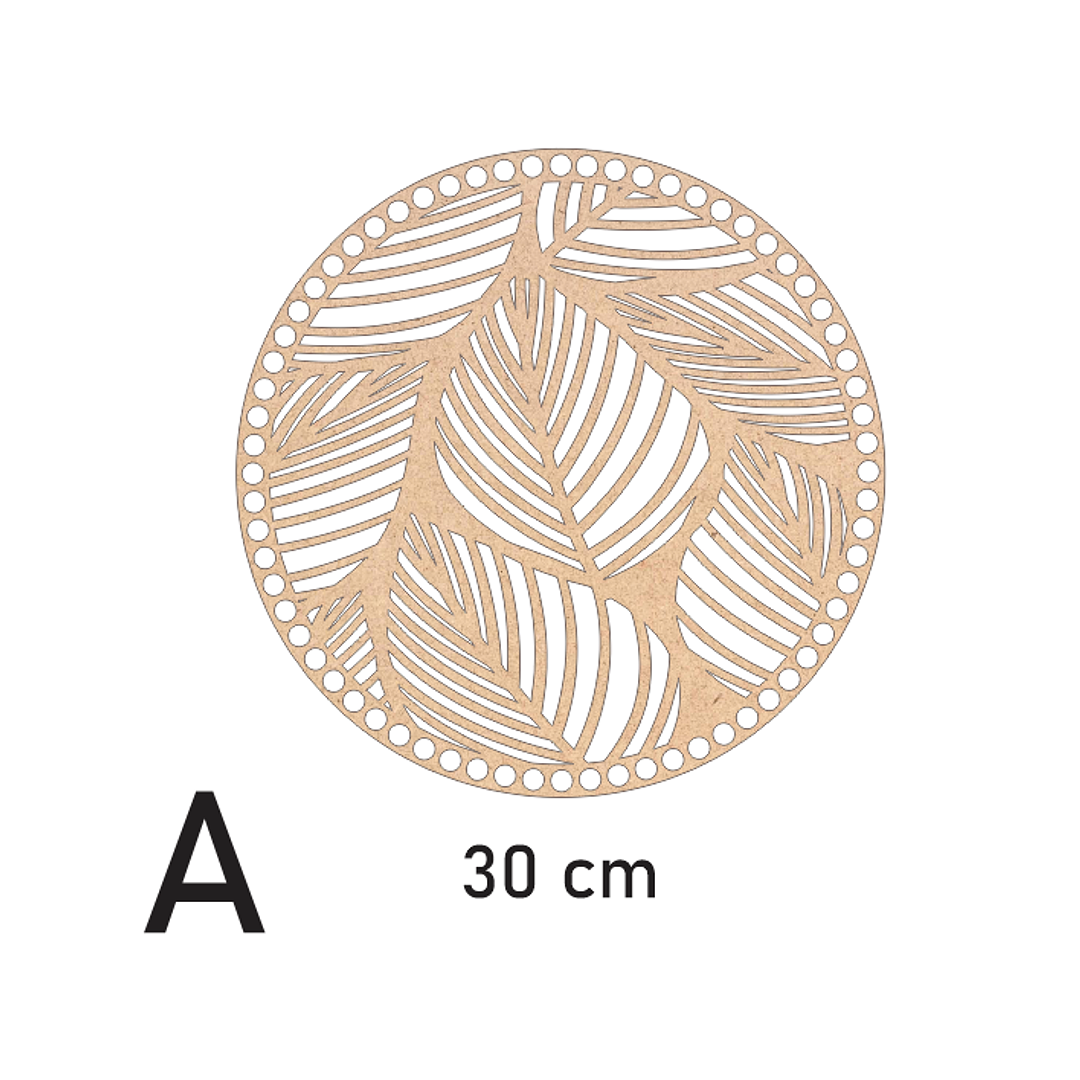 Bases para crochet y trapillo redondas con diseño 2