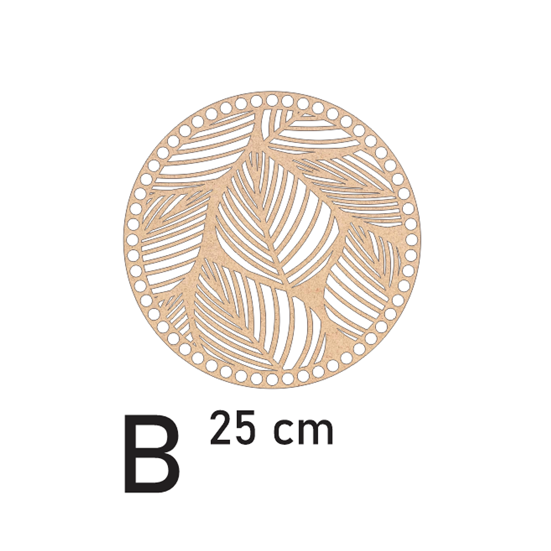 Bases para crochet y trapillo redondas con diseño 3