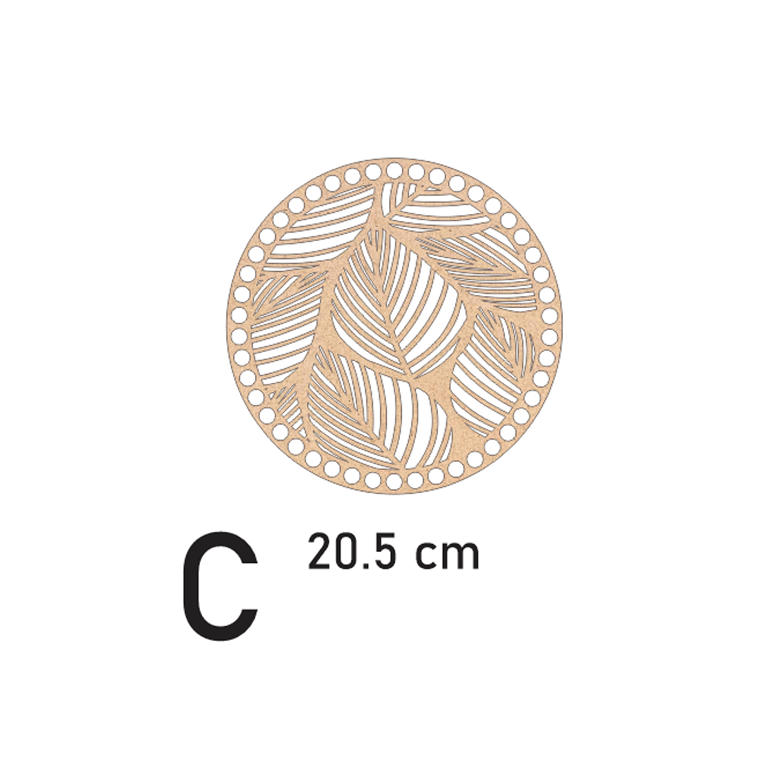 Bases para crochet y trapillo redondas con diseño 4