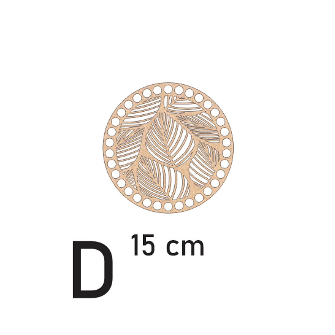 Bases para crochet y trapillo redondas con diseño 5