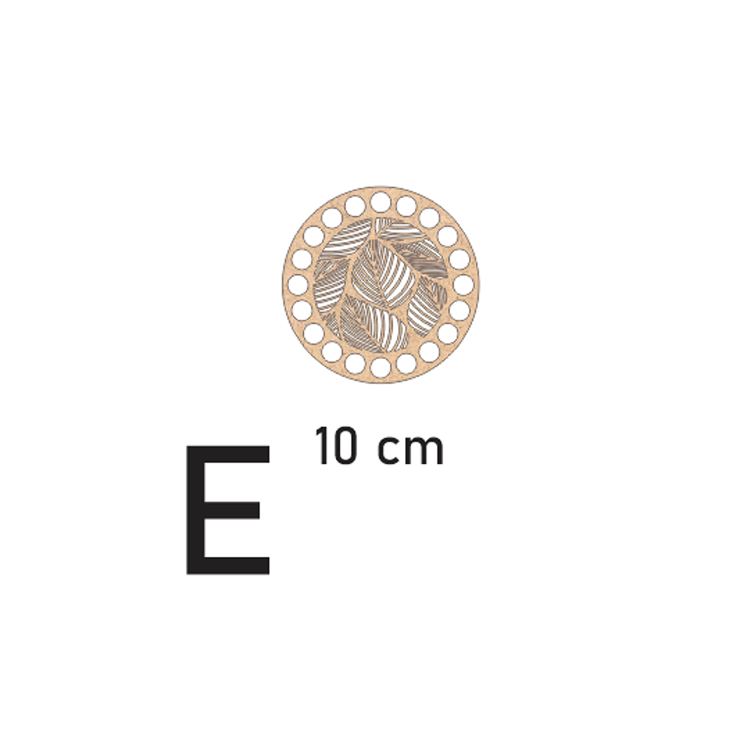 Bases para crochet y trapillo redondas con diseño 6