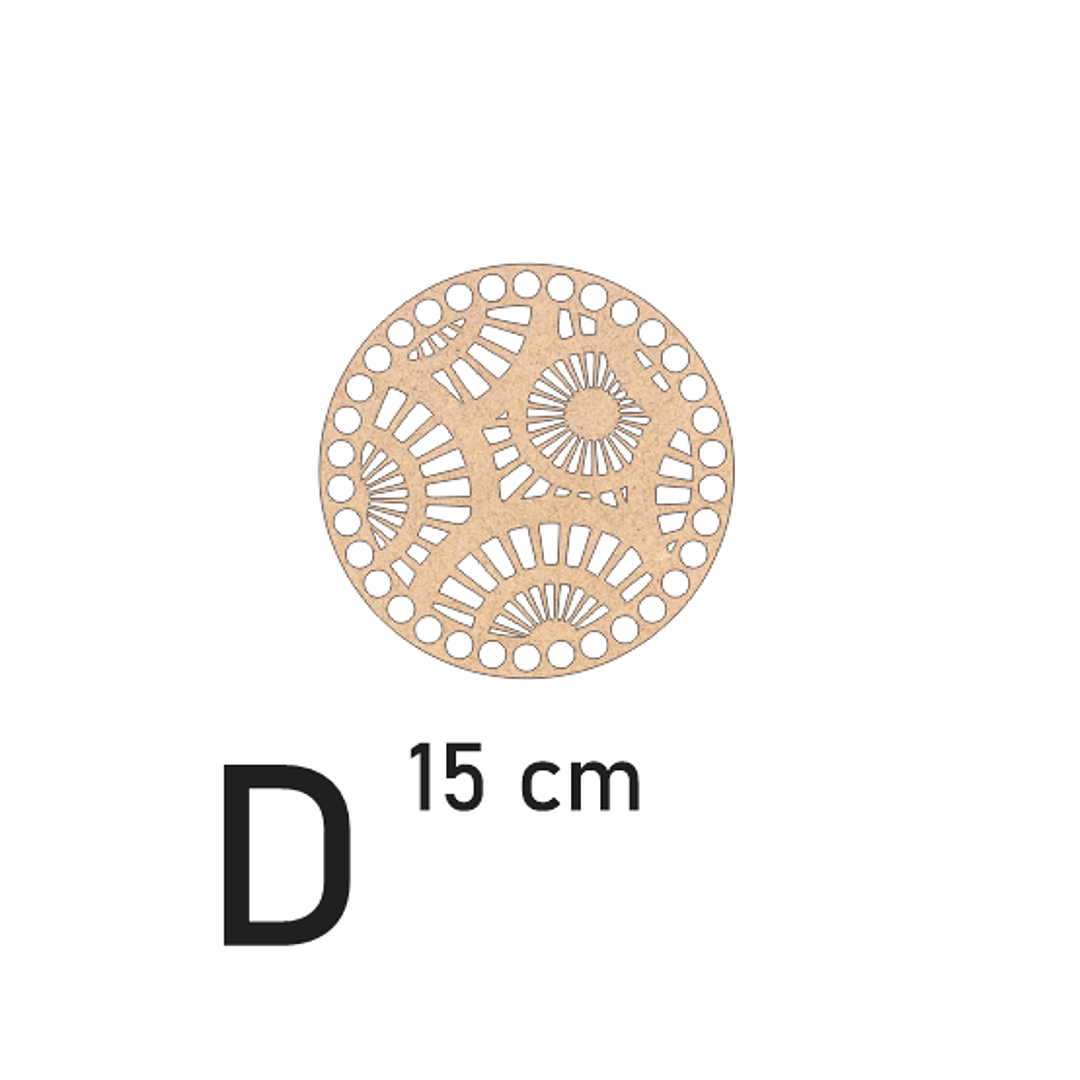 Bases para crochet y trapillo redondas con diseño 5